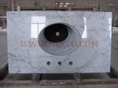 Carrara trắng Vanity hàng đầu