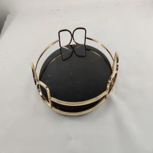 Khay đá cẩm thạch Nero Marquina