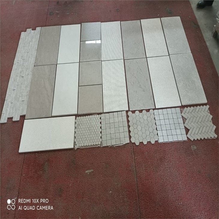 White Wood Grain Marble Mosaic