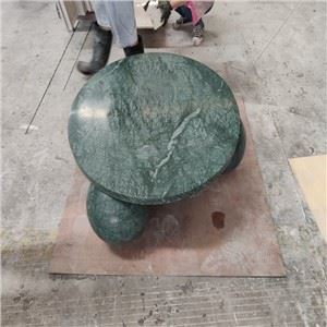 Bàn tròn đá cẩm thạch màu xanh đậm Trung Quốc