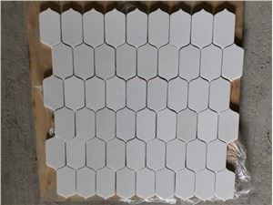 Khảm đá cẩm thạch trắng tinh khiết pha lê
