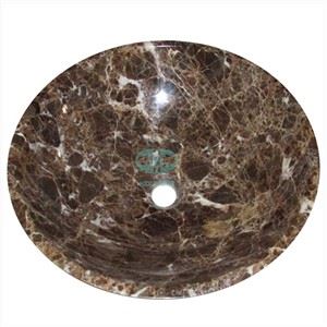 Chậu rửa bằng đá cẩm thạch Dark Emperador