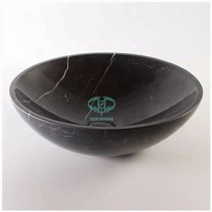 Chậu rửa bằng đá cẩm thạch Nero Marquina