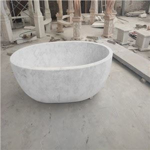 Bồn tắm tự do bằng đá cẩm thạch trắng Carrara