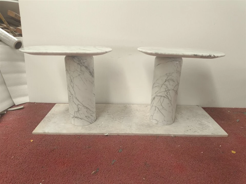 Bianco Carrara White Side Table factory